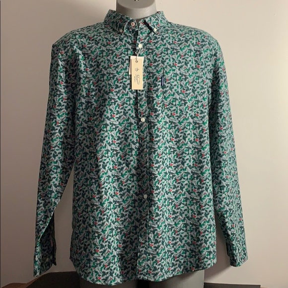 Original Penguin Holly Leaf Button Down Flannel - Picture 2 of 6